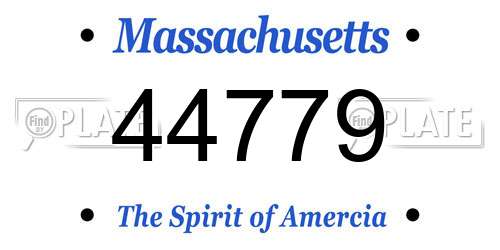 44779 Massachusetts License Plate