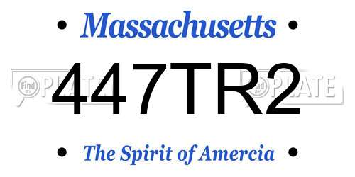 447TR2 Massachusetts License Plate