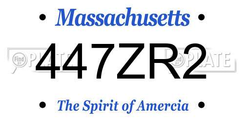 447ZR2 Massachusetts License Plate