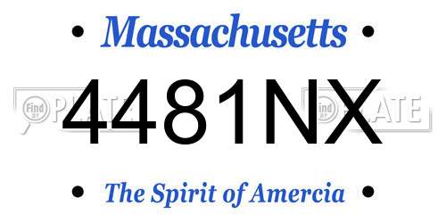 4481NX Massachusetts License Plate