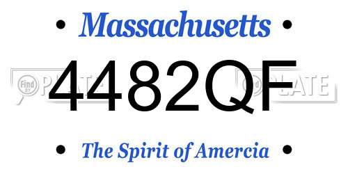 4482QF Massachusetts License Plate