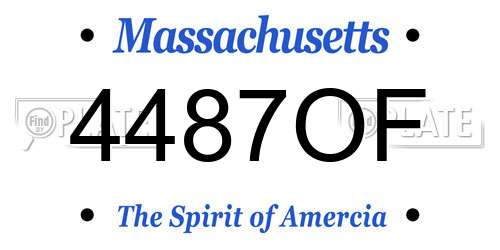 4487OF Massachusetts License Plate