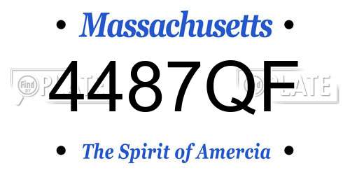 4487QF Massachusetts License Plate