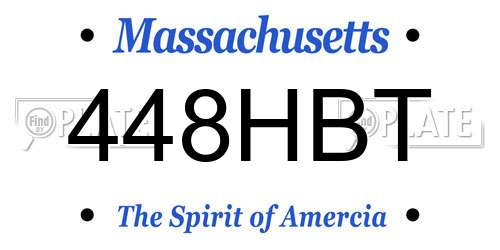 448HBT Massachusetts License Plate