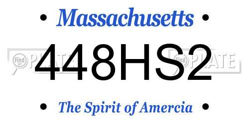 448HS2 Massachusetts License Plate