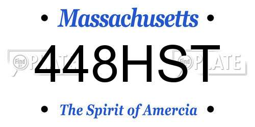 448HST Massachusetts License Plate