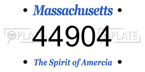 44904 Massachusetts License Plate