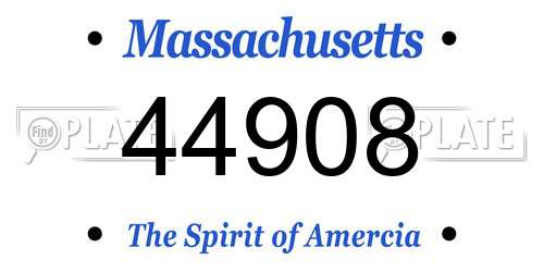 44908 Massachusetts License Plate