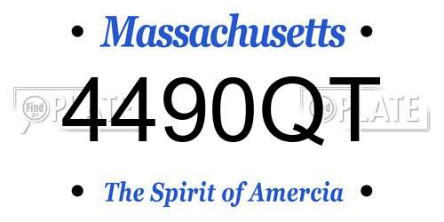 4490QT Massachusetts License Plate