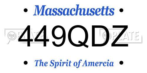 449QDZ Massachusetts License Plate