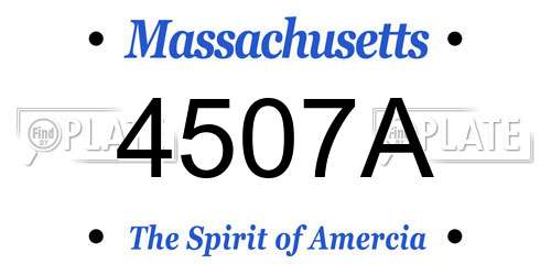 4507A Massachusetts License Plate