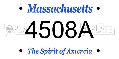 4508A Massachusetts License Plate