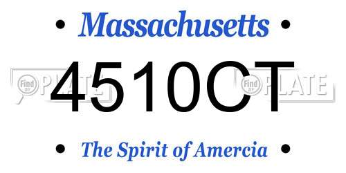 4510CT Massachusetts License Plate