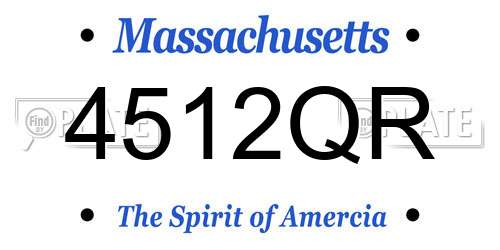 4512QR Massachusetts License Plate