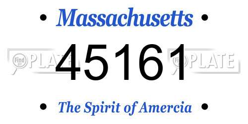 45161 Massachusetts License Plate
