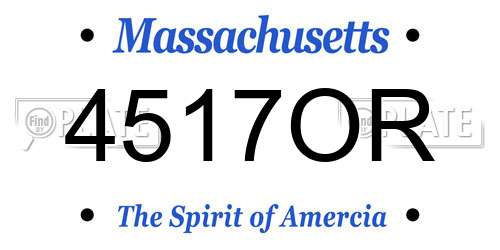 4517OR Massachusetts License Plate