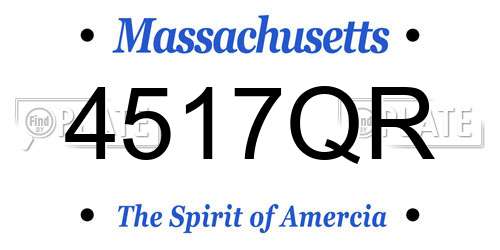4517QR Massachusetts License Plate