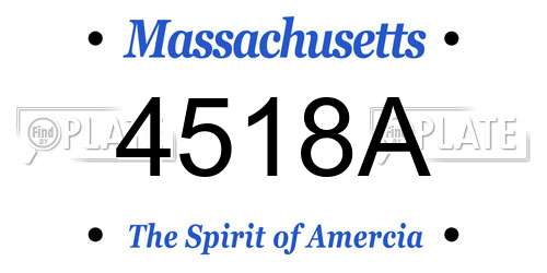 4518A Massachusetts License Plate