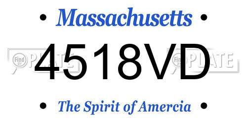 4518VD Massachusetts License Plate