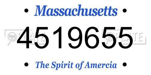 4519655 Massachusetts License Plate