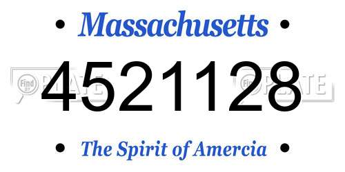 4521128 Massachusetts License Plate