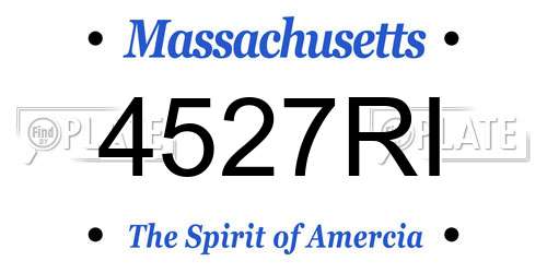4527RI Massachusetts License Plate