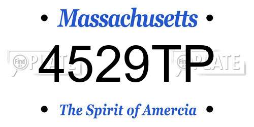 4529TP Massachusetts License Plate