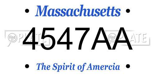 4547AA Massachusetts License Plate