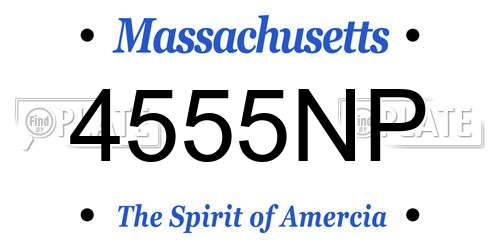 4555NP Massachusetts License Plate