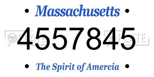 4557845 Massachusetts License Plate