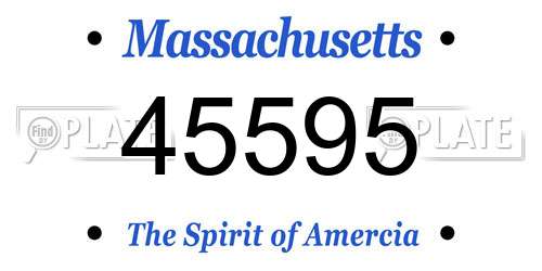 45595 Massachusetts License Plate