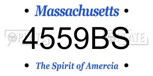 4559BS Massachusetts License Plate