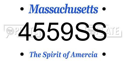 4559SS Massachusetts License Plate