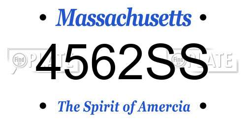 4562SS Massachusetts License Plate