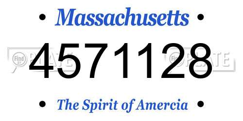 4571128 Massachusetts License Plate