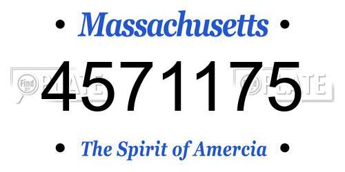 4571175 Massachusetts License Plate
