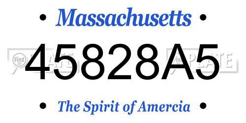 45828A5 Massachusetts License Plate