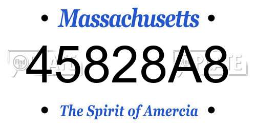 45828A8 Massachusetts License Plate