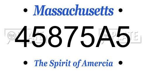 45875A5 Massachusetts License Plate