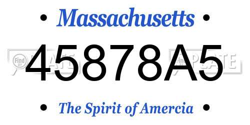 45878A5 Massachusetts License Plate