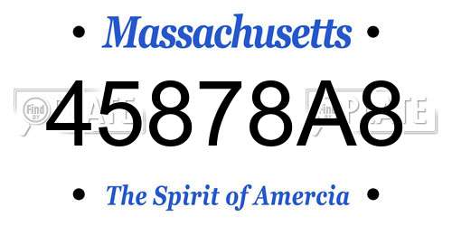 45878A8 Massachusetts License Plate
