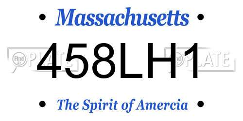 458LH1 Massachusetts License Plate
