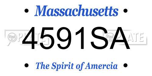 4591SA Massachusetts License Plate