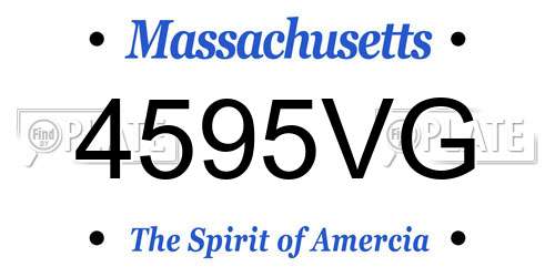 4595VG Massachusetts License Plate