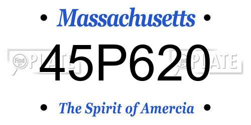 45P620 Massachusetts License Plate