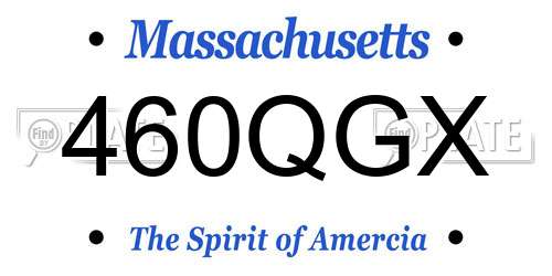 460QGX Massachusetts License Plate