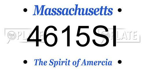 4615SI Massachusetts License Plate
