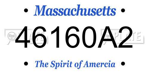 46160A2 Massachusetts License Plate
