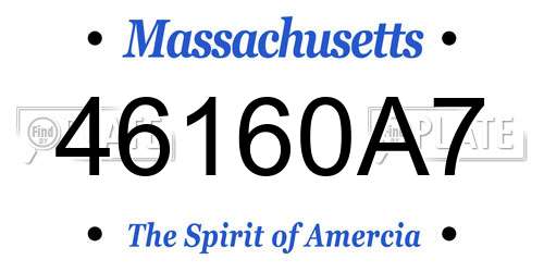 46160A7 Massachusetts License Plate