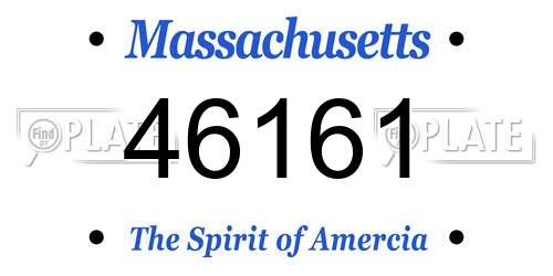 46161 Massachusetts License Plate